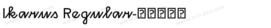 Ikarus Regular字体转换